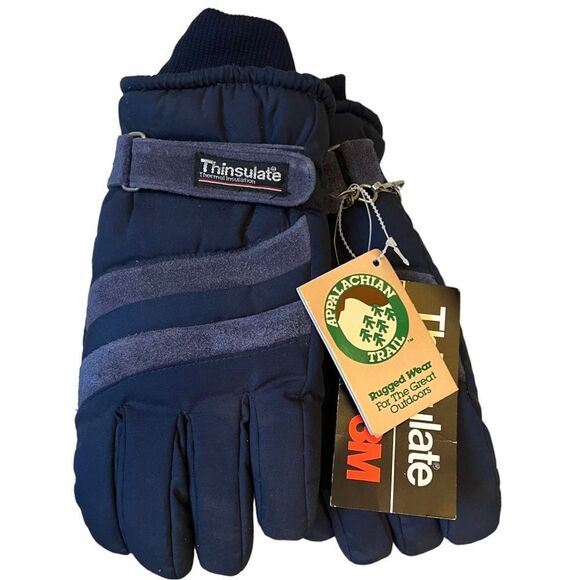 Thinsulate Gloves Navy Blue, Appalachian trail (Unisex) Water Repellent NWT🏷 - Picture 2 of 14